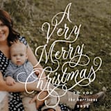 "Calligra-tree" - Holiday Cards in Snow by Lauren Chism - Detail