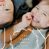"Just Joy" - Holiday Cards in Snow by Hooray Creative - Detail