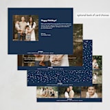 "Peace Love Joy Script" - Holiday Cards in Navy by Hooray Creative - Back of Card