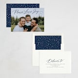 "Peace Love Joy Script" - Holiday Cards in Navy by Hooray Creative - Assembled
