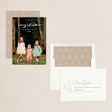 "Minimal Script" - Holiday Cards in Snow by Abi de Leon - Assembled