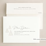 "Minimal Script" - Holiday Cards in Snow by Abi de Leon - FREE Recipient Addressing
