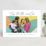 "Joy Has Come" - Holiday Cards in Evergreen by Katherine Moynagh - Front