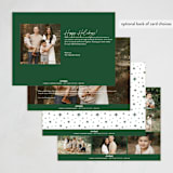 "Joy Has Come" - Holiday Cards in Evergreen by Katherine Moynagh - Back of Card Options
