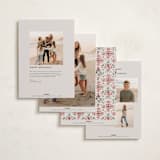 "Festive Folk Frame" - Holiday Cards in Cranberry by Paper Sun Studio - Back of Card Options