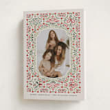 "Festive Folk Frame" - Holiday Cards in Cranberry by Paper Sun Studio - Folded Card