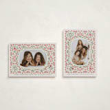 "Festive Folk Frame" - Holiday Cards in Cranberry by Paper Sun Studio - Photo Orientation Options