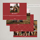 "Vintage Labels" - Holiday Cards in Cranberry by Jill Means - Back of Card Options