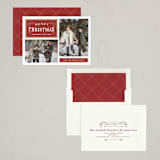 "Vintage Labels" - Holiday Cards in Cranberry by Jill Means - Assembled