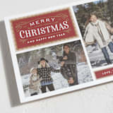 "Vintage Labels" - Holiday Cards in Cranberry by Jill Means - Detail