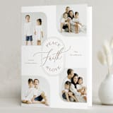 "Peace Faith Love" - Holiday Cards in Maple by Hooray Creative - Folded Card