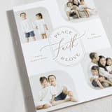 "Peace Faith Love" - Holiday Cards in Maple by Hooray Creative - Detail