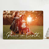 "Peaceful Greeting" - Holiday Cards in Snow by Ashley Iwafuchi - Front
