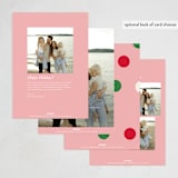 "Present Plaid" - Holiday Cards in Blush by Baumbirdy - Back of Card Options