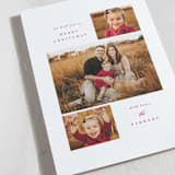"Classic Wishes" - Holiday Cards in Poinsettia by Brianne Larsen - Detail