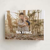 "We tried." - Holiday Cards in Snowy Night by Itsy Belle Studio - Folded Card