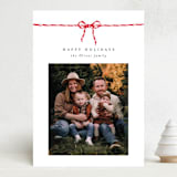 "With a bow" - Holiday Cards in Holly Berry by AK Graphics - Front