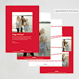 "With a bow" - Holiday Cards in Holly Berry by AK Graphics - Back of Card Options