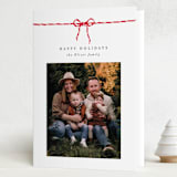 "With a bow" - Holiday Cards in Holly Berry by AK Graphics - Folded Card