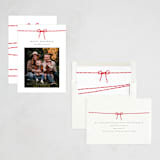 "With a bow" - Holiday Cards in Holly Berry by AK Graphics - Assembled