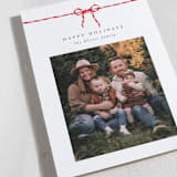 "With a bow" - Holiday Cards in Holly Berry by AK Graphics - Detail
