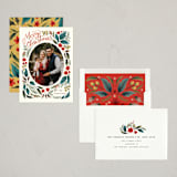 "Joyful foliage" - Holiday Cards in Blue Spruce by Grae - Assembled