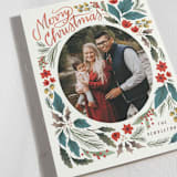 "Joyful foliage" - Holiday Cards in Blue Spruce by Grae - Detail