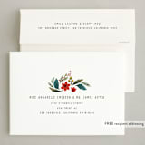 "Joyful foliage" - Holiday Cards in Blue Spruce by Grae - FREE Recipient Addressing
