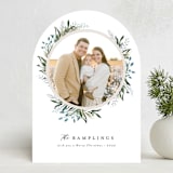 "CIRCULAR BLOOMS" - Holiday Cards in Frost by Melanie Kosuge - Front