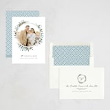 "CIRCULAR BLOOMS" - Holiday Cards in Frost by Melanie Kosuge - Assembled