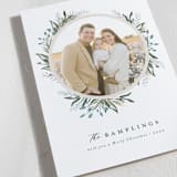 "CIRCULAR BLOOMS" - Holiday Cards in Frost by Melanie Kosuge - Detail