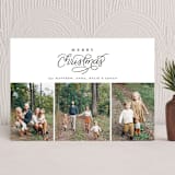 "Fondly" - Holiday Cards in Coal by Tanya Lee of Frooted Design - Front