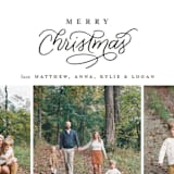 "Fondly" - Holiday Cards in Coal by Tanya Lee of Frooted Design - Detail