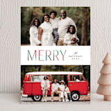 "Festive Split" - Holiday Cards in Holly by Jen Banks - Front