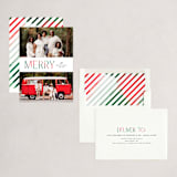 "Festive Split" - Holiday Cards in Holly by Jen Banks - Assembled