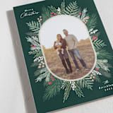 "Seasonal Foliage" - Holiday Cards in Evergreen by Hooray Creative - Detail