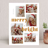 "Merry Plus Bright" - Holiday Cards in Gingerbread by Orasie - Front