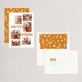 "Merry Plus Bright" - Holiday Cards in Gingerbread by Orasie - Assembled