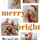 "Merry Plus Bright" - Holiday Cards in Gingerbread by Orasie - Detail