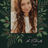 "Holiday Greenery" - Holiday Cards in Spruce by Kacey Kendrick Wagner - Detail