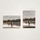 "Soft Mix" - Holiday Cards in Coal by Everett Paper Goods - Photo Orientation Options