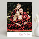"Expanse" - Holiday Cards in Cranberry by Ashlee Townsend - Front
