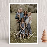 "Very Merry" - Holiday Cards in Snow by Brandy Folse - Front