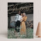 "Christmas script" - Holiday Cards in Gilded by Itsy Belle Studio - Front