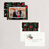 "Cranberry Garden" - Holiday Cards in Midnight by Alethea and Ruth - Assembled