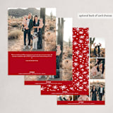 "Sliding Merry" - Holiday Cards in Cranberry by Makewells - Back of Card Options