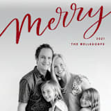 "Sliding Merry" - Holiday Cards in Cranberry by Makewells - Detail