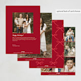 "Photo + Wreath" - Holiday Cards in Scarlet by Lauren Chism - Back of Card