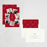 "Photo + Wreath" - Holiday Cards in Scarlet by Lauren Chism - Assembled