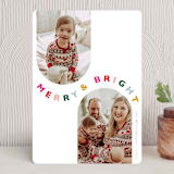 "- Merry & Bright -" - Holiday Cards in Gumdrop by Hudson meet Rose - Front